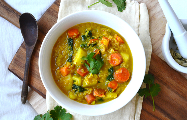 Root Vegetable Red Lentil Stew